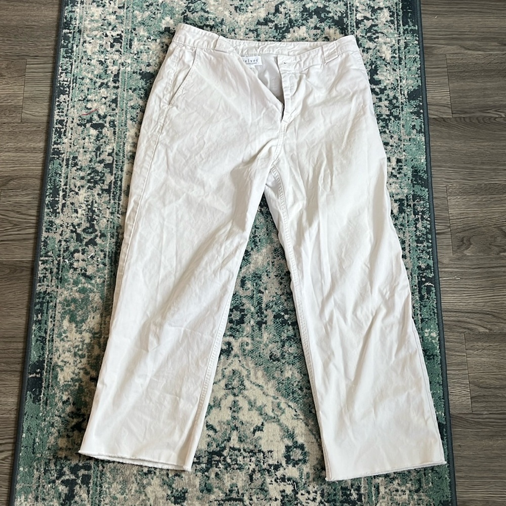 White wide leg pants size 10